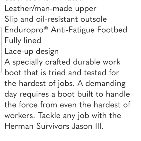 Hermans Jason 3 Work BOOT Steel Toe SIZE 13 W excellent CONDITION - Picture 3 of 12